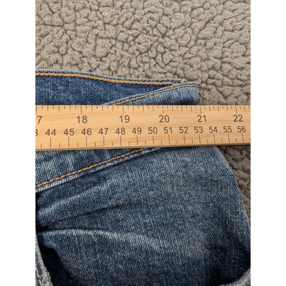 Old Navy Boyfriend Jeans Size 18 Mid Rise Distressed Holes Blue Stretch Denim - Picture 6 of 11